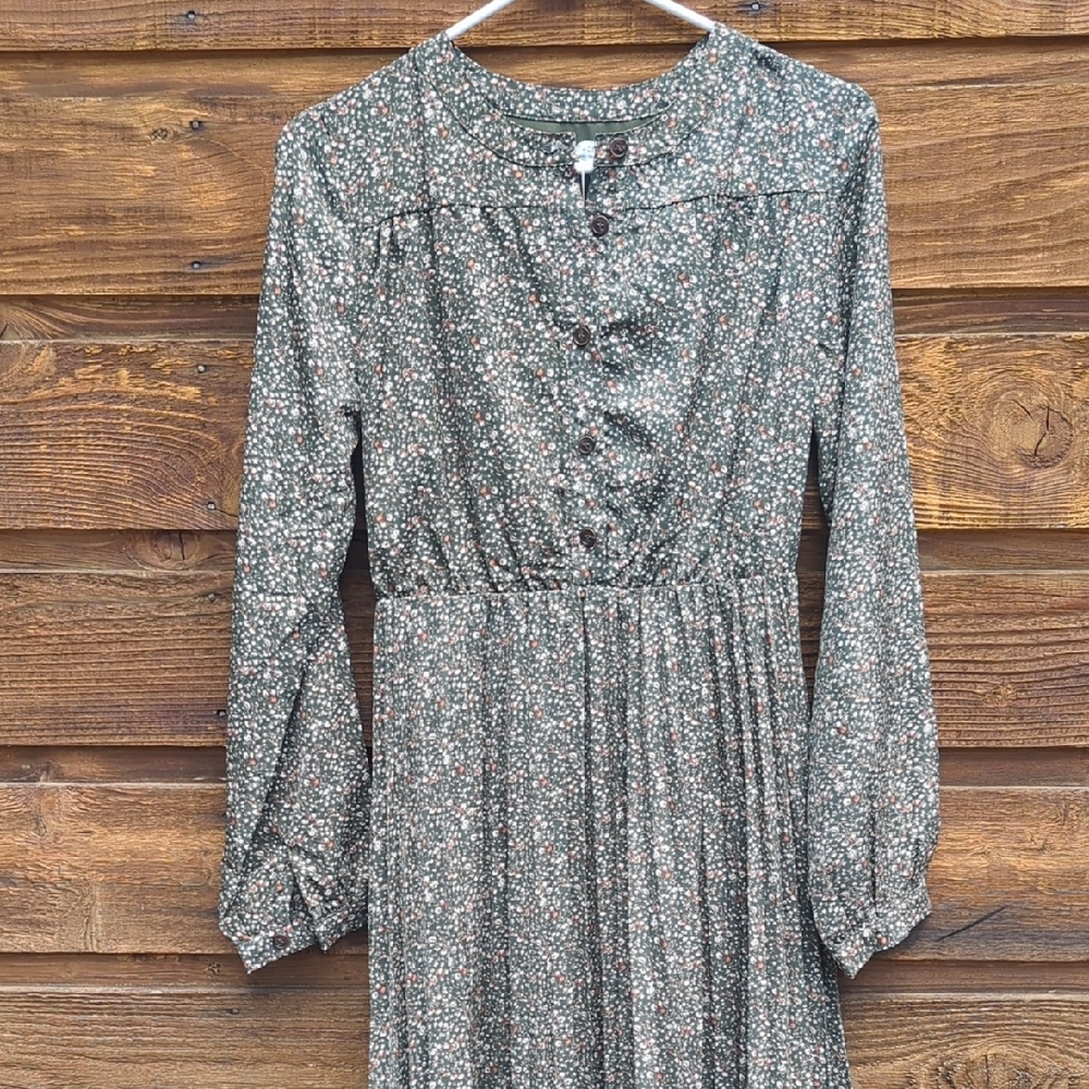 Paper Crane Cream Smocked Sundress with Bishop Sleeves